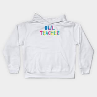 Owl Teacher Gift Idea Cute Back to School Kids Hoodie